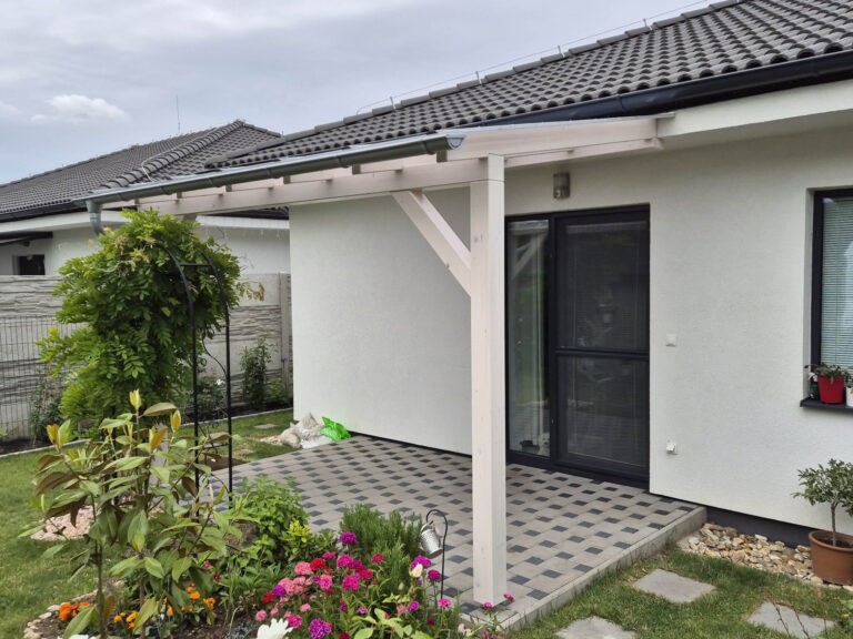 Drevená pergola s plným polykarbonátom – Bernolákovo
