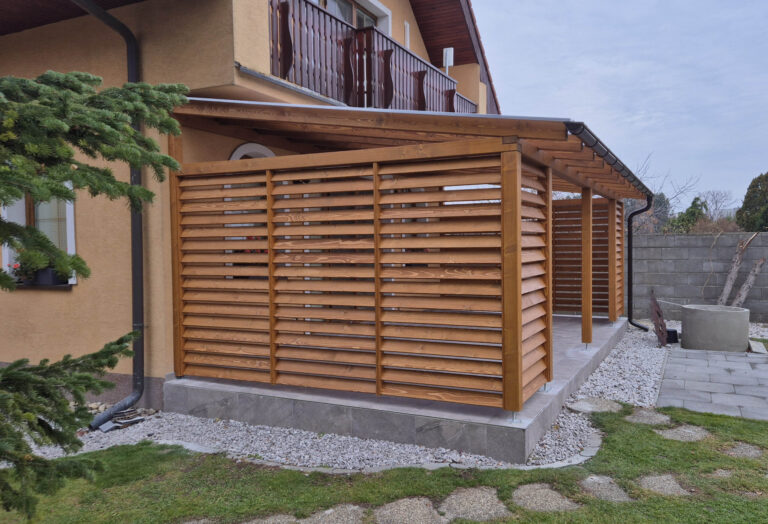 Pergola z dreva s plným polykarbonátom – Pezinok